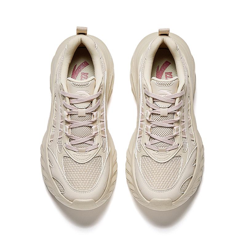 Anta Firework Abrasion Resistant Slip Resistant Low top Casual Shoes Women's Chalk/Lotus Gray 922538882-4