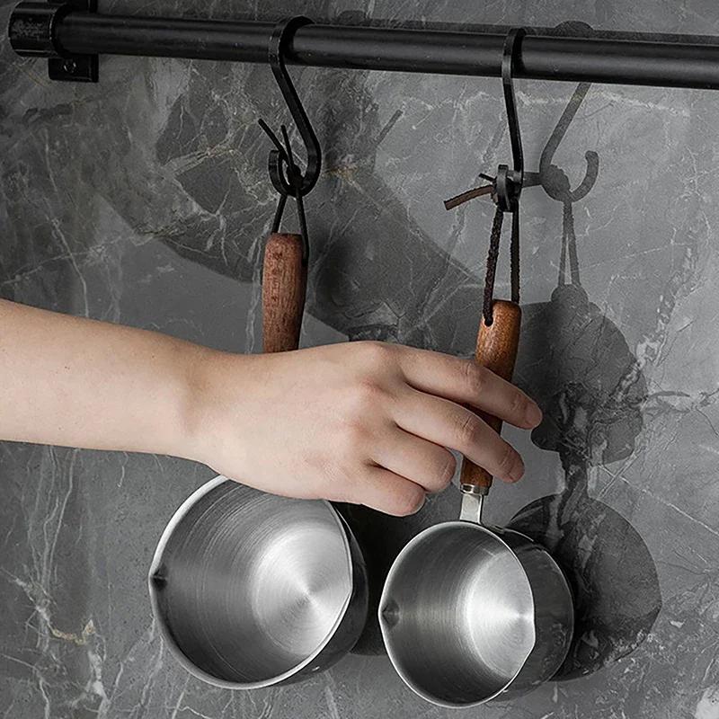 Milk Pot Stainless Steel Hot Oil Pan 150/300ML Hot Sauce Small Pot Cooking Butter Melting Pot Versatile Flat Bottomed Oil Pan