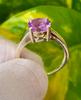 Natural Purple Amethyst Gemstone 925 Sterling Silver Ring Size 6.5 US, Gift A35