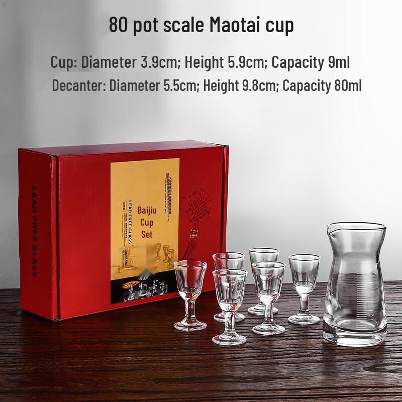 Chinese Baijiu Glass Set with Decanter