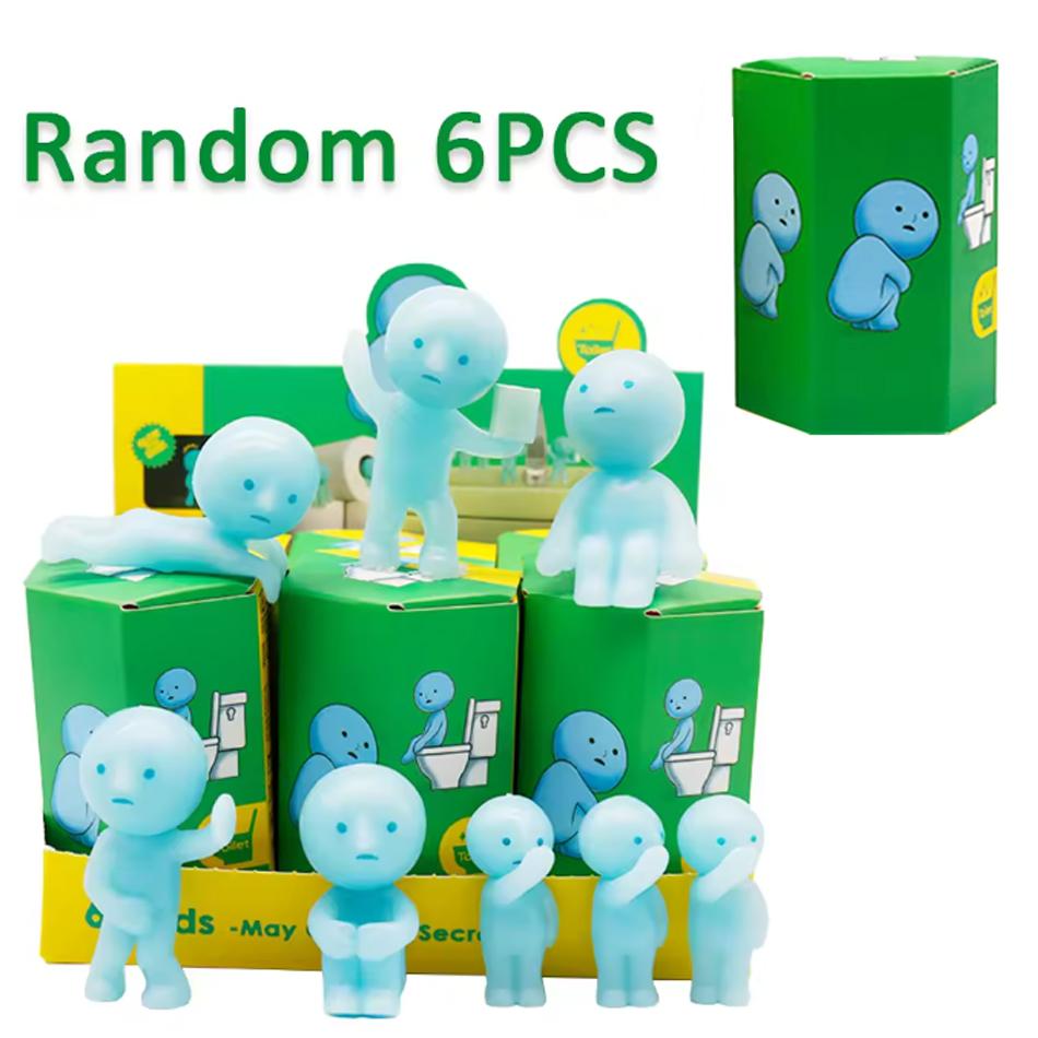 5 styles luminous green dolls mysterious box figures phone accessory doll collection birthday christma gift Bedroom decoration