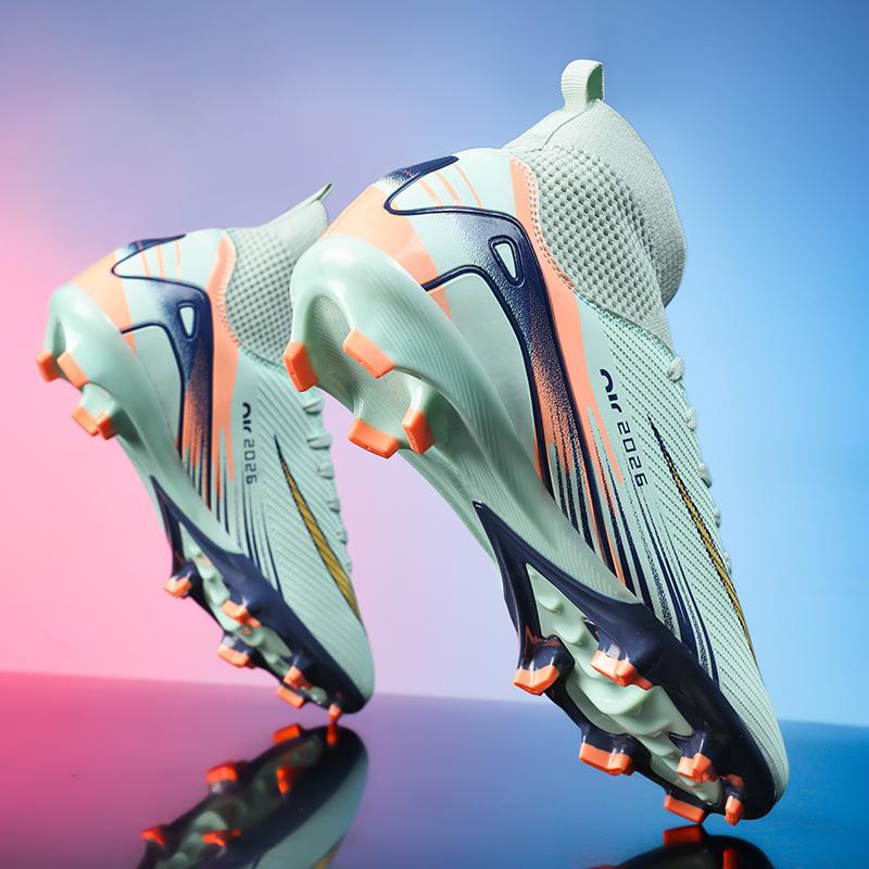 2025 Fashion Big Size 49 48 Slip On Soccer Shoes Unisex Long Spike AG/TF Artificial Football Shoes Indoor Anti-slip Training Spo