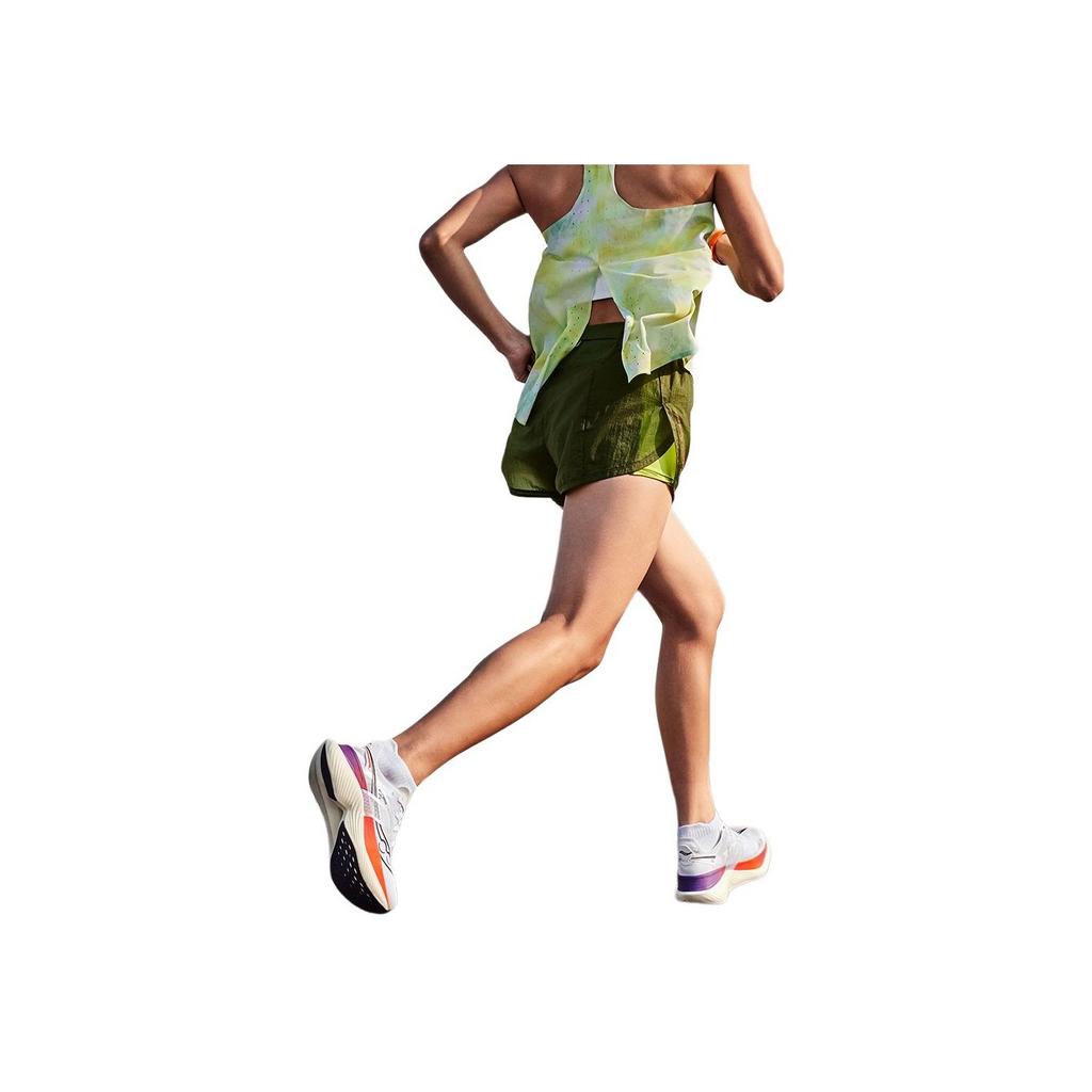 SAUCONY Lined Anti-Exposure Running Competition Two-In-One Sports Shorts Women Shorts Dark-Green SC1249002B-GE56