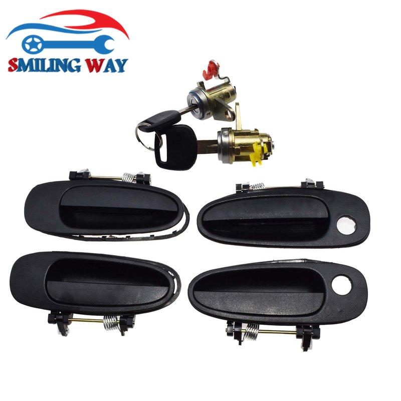 4/ 8/ 9 Pcs Car Outside or Ide Door Handle Front Rear Left Right or W./ Door Lock For Toyota Corolla 1993 1994 1995 1996 1997