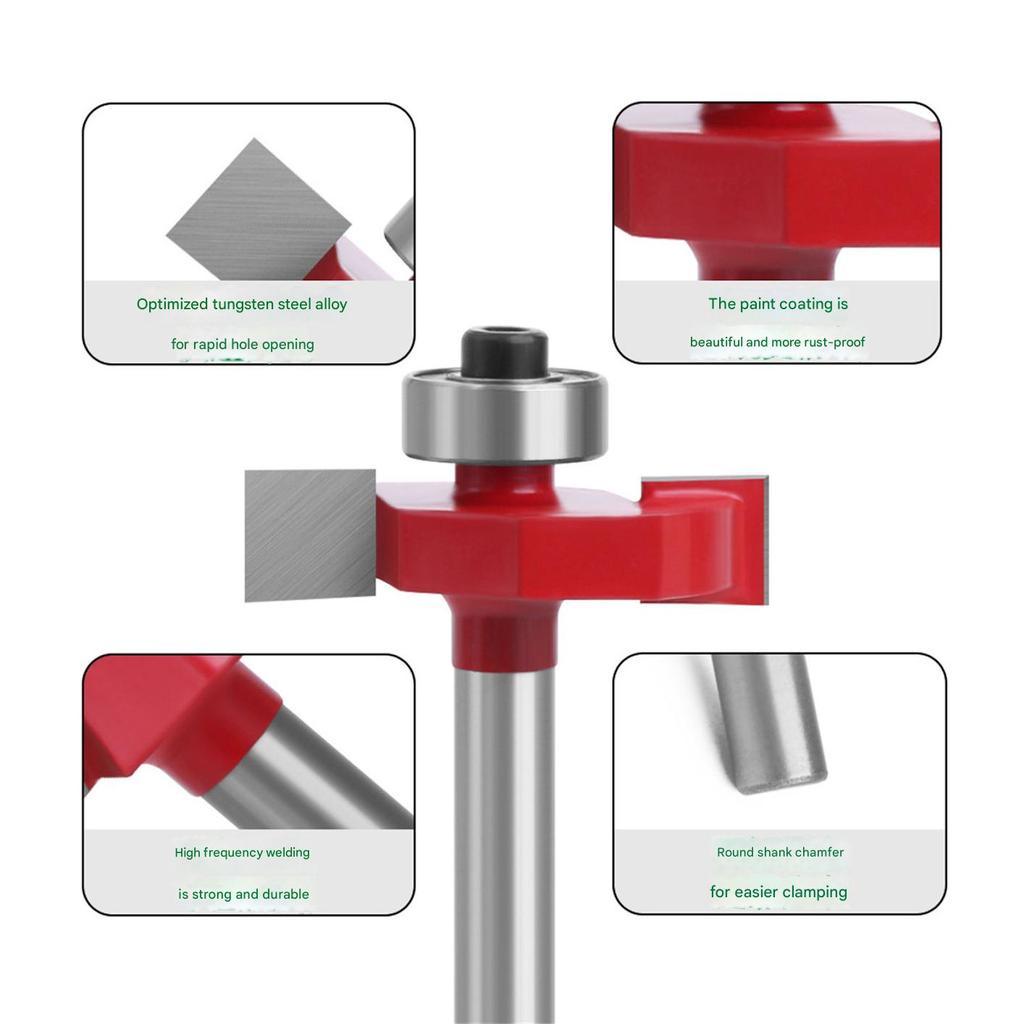 Heavy Duty High Performances Wood Milling Tool Featuring Quick Change Design and Safety Blade CoverFit  for Woodworking