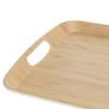 Bamboo Tray White Rectangular 46X31Cm With Handles
