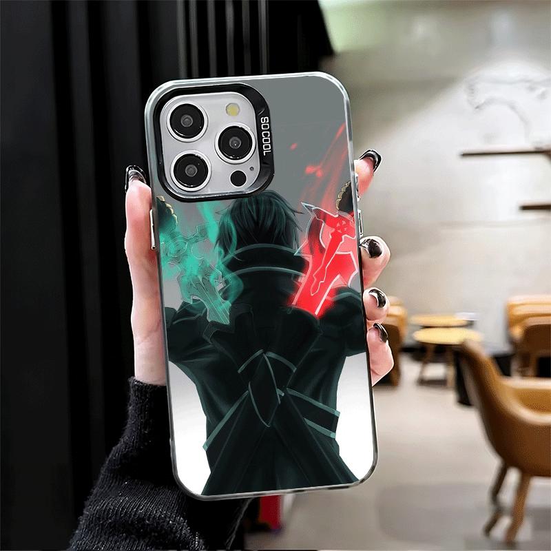 Sword Art Online Kirito Stoßfeste Handyhülle für iPhone 17 Air 16 16E 15 Pro Max 14 Plus 13 Mini 12 Rückseite Anti-Fall Fundas