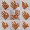 Gold Plated Zircon Pearl Glass Tassel Open Ring - Luxury Statement Piece Ring