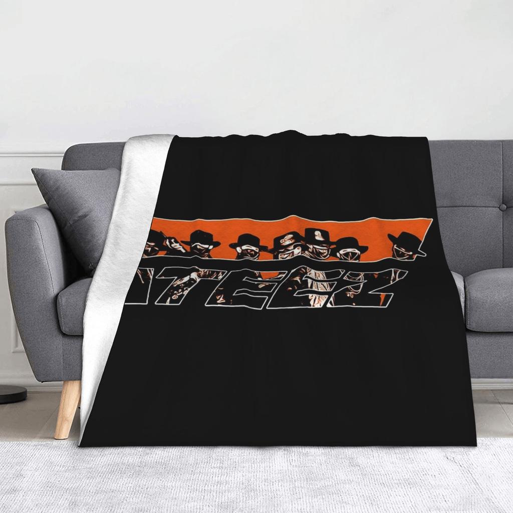 I Love My Boyfriend Mingi ATEEZ Kpop Blankets Coral Fleece Plush Textile Decor Soft Throw Blanket for Home Bedroom Quilt