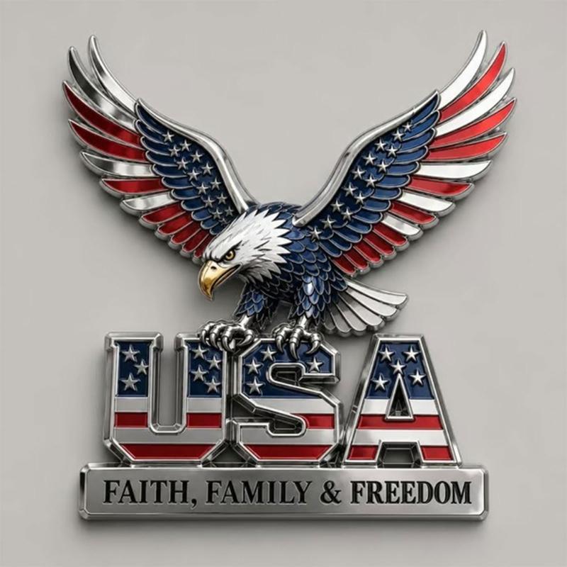 Removable Metal Vehicle Sticker 250th Anniversary Patriotic Decals Perfect For Long Term Or Temporary Decoration