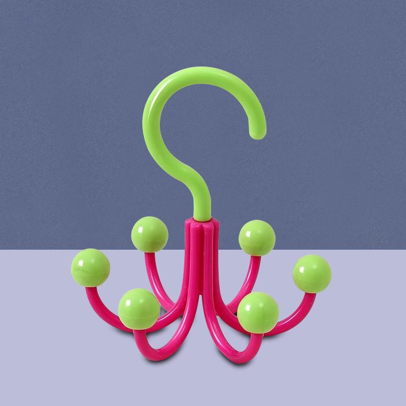 Six Rotating Claw Hook Household Clothing Holder Multifunctional Storage Rack