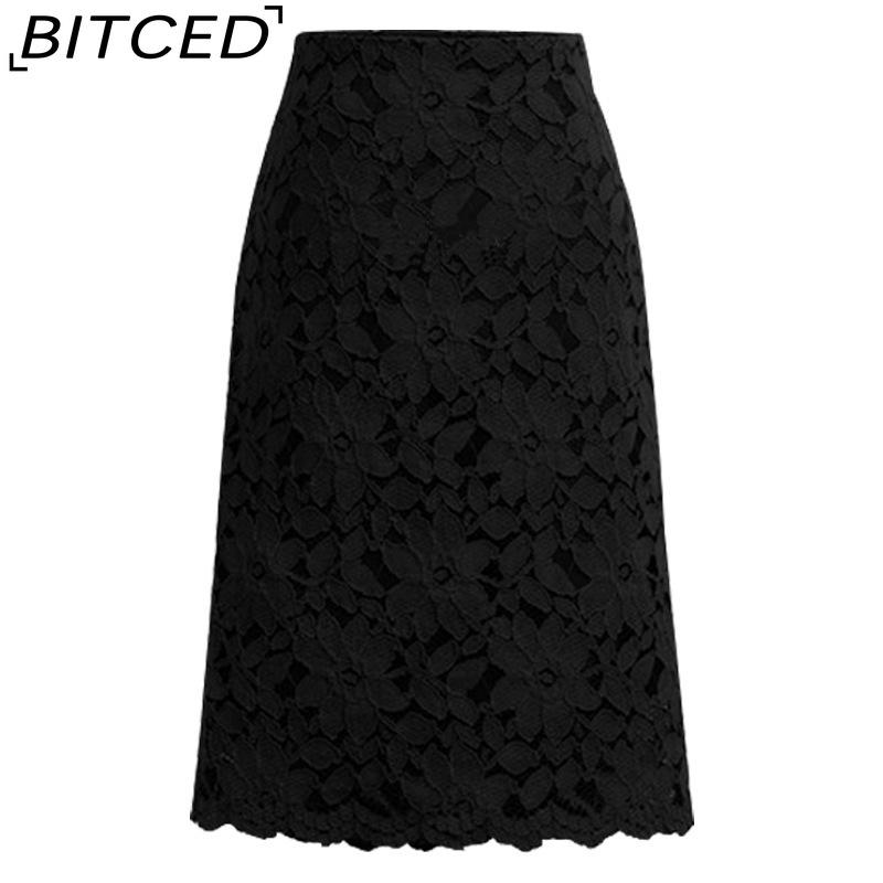 BITCED Women's Fashion Casual Solid Color Print Summer Spring Skirt