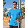CHARMLEAKS Mens Rash Guards Short Sleeve Quick Drying Rash Vest UPF 50+ Breathable Stretchy T-Shirt
