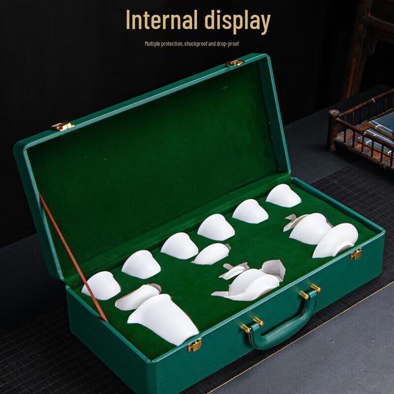 Tuopai 11-Piece Mutton-Fat Jade Porcelain Tea Set