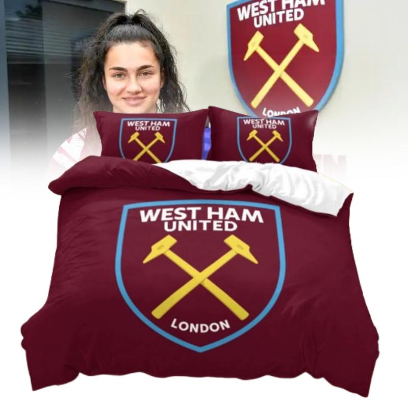 West Ham United Digital Print Bedding Set With Reactive Dyeing For Modern Bedroom Decor
