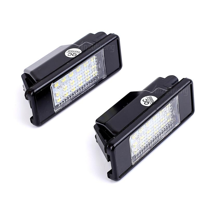 Für Peugeot 106 207 307 308 406 407 508 Für CITROEN C3 C4 C5 C6 C8 2x 6000K Auto Hinten 18 LED SMD Kennzeichenleuchte Lampe