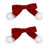 Pompoms Hair Clip for New Year Barrette Sweet Christmas Flat Clip Hairpin Christmas Elegant Hair Clip for Bunches