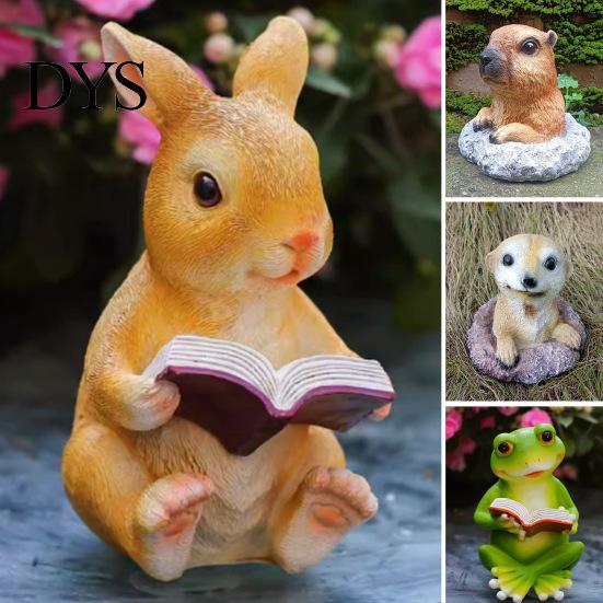 Patio Ornament Resin Garden Decoration Realistic Animal Statue Weather-resistant Decor Accessory for Lawn Balcony