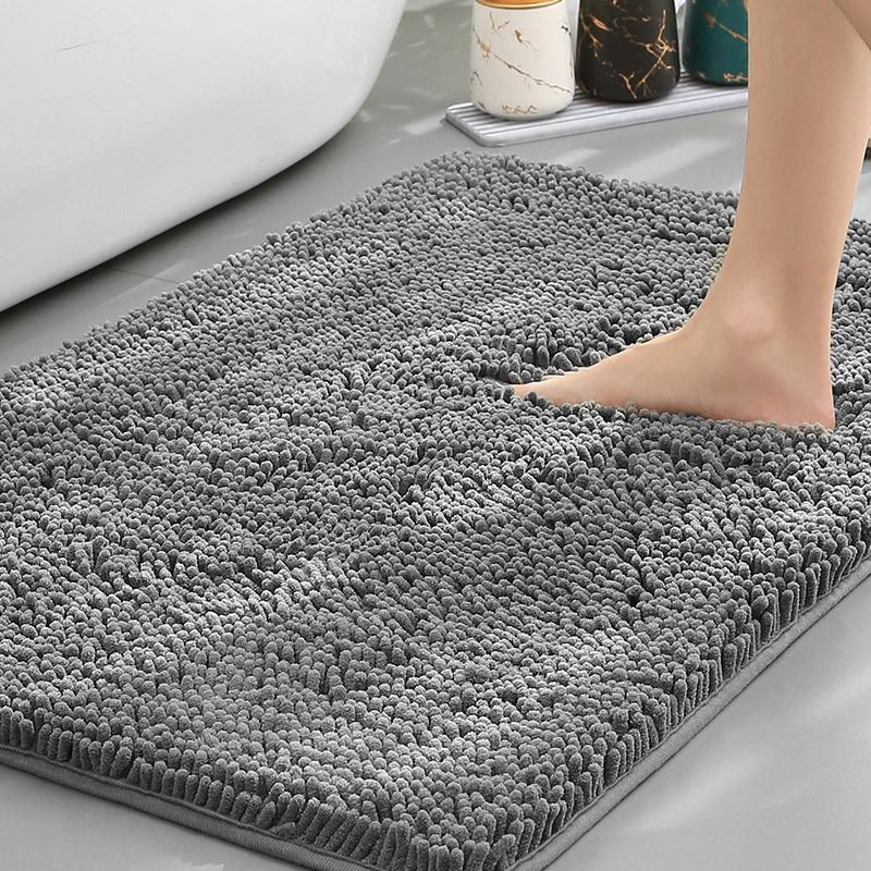 Chenille Water-Absorbent Anti-Slip Bathroom Entrance Mat
