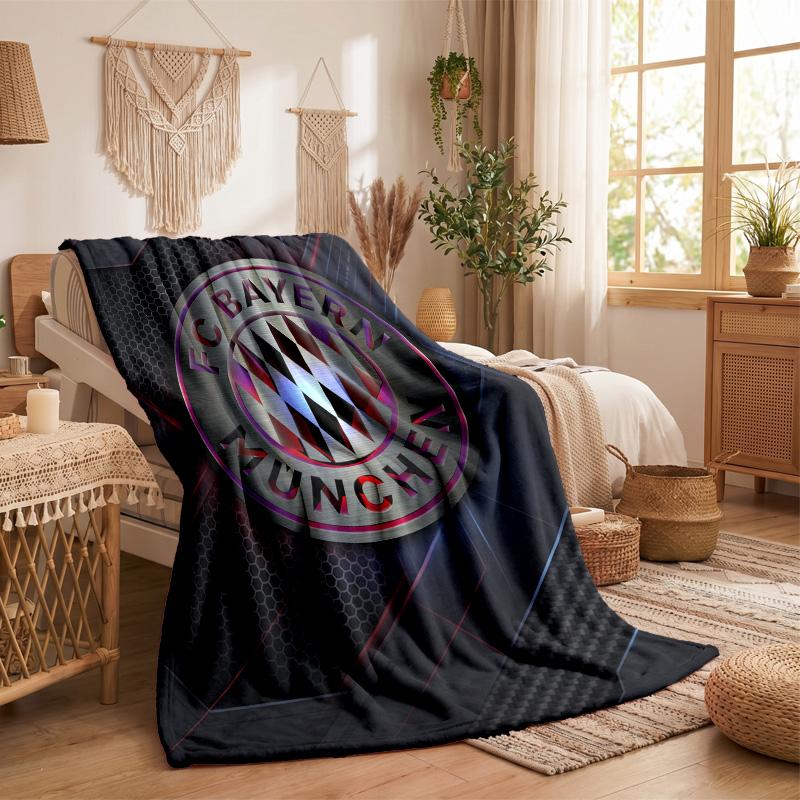 Couverture polaire Thème Bayern Munich Couverture pelucheuse Douce et confortable Pour Chambre à coucher Canapé Voyage
