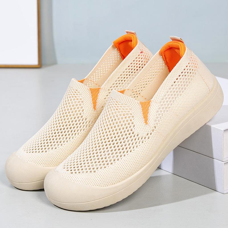 Boty dámské jarní letní nové síťované prodyšné jednoboty dámské lehké měkká podrážka pohodlné protiskluzové odolné proti opotřebení líné boty