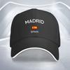 Madrid Spain Flag Baseball Cap Adjustable Polyester Casual Outdoor Unisex Hat