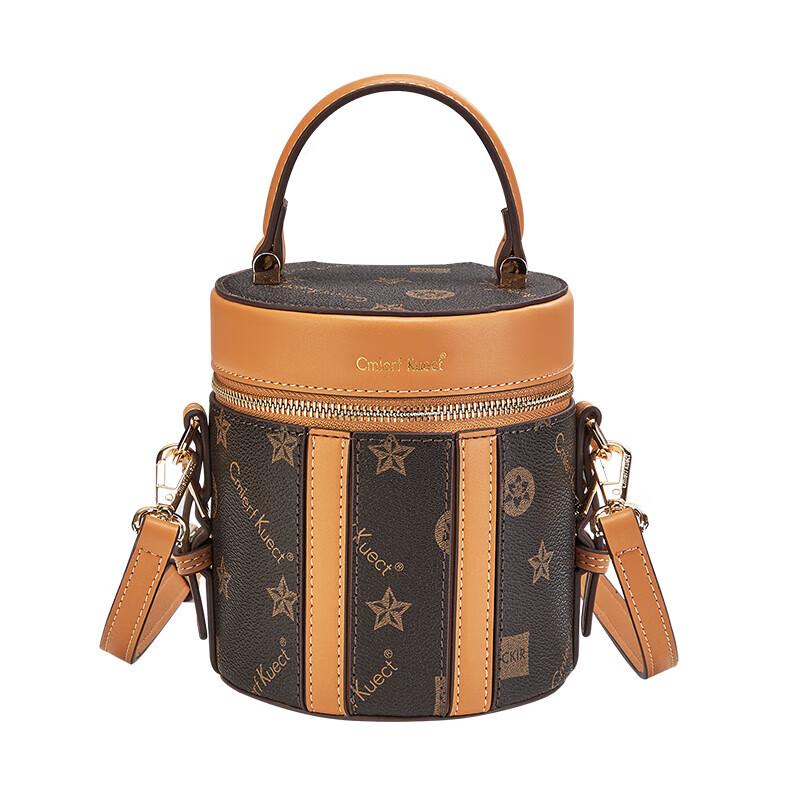 Cmierf Kuect Модная цилиндрическая сумка-ведро через плечо