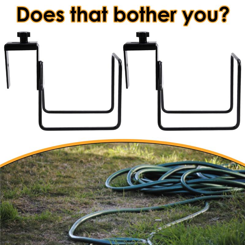 T02C!Heavy-Duty Hose Support Wall Mounted Hose Bracket Garden Hose Rack Hose Support Tool Hose Support