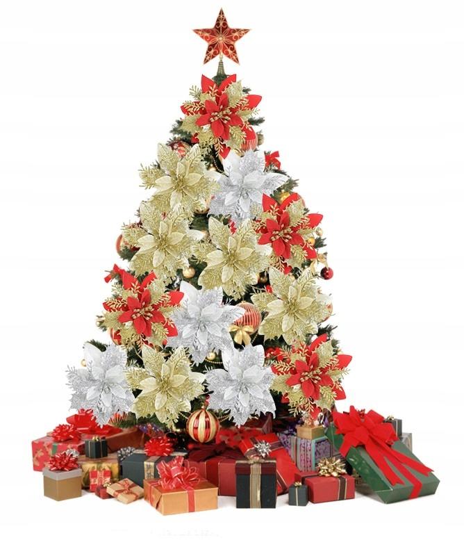 Christmas Star Flowers 6 Pcs [Se-Gb8]