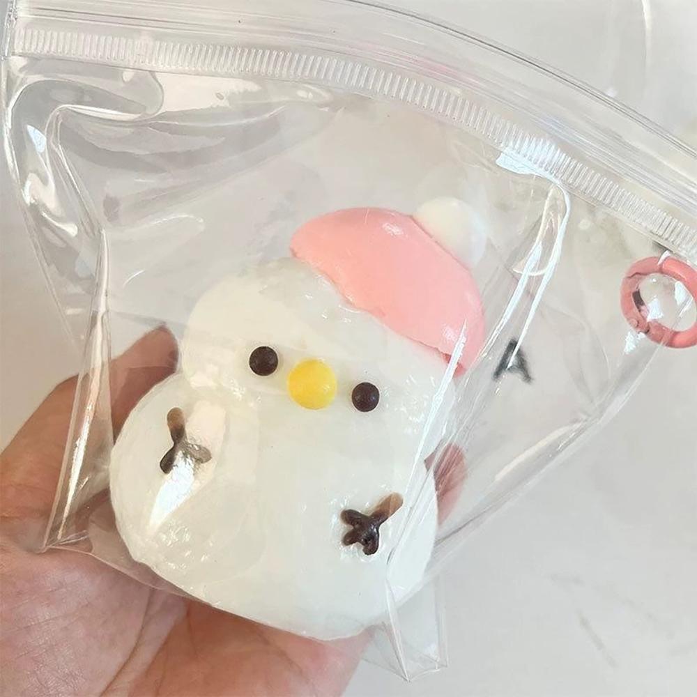 1Pc Cute Christmas Snowman Soft Pinch Relieve Office Stress And Tension Decompression Slow Rebound Fidget Daily Office Gift Toy.