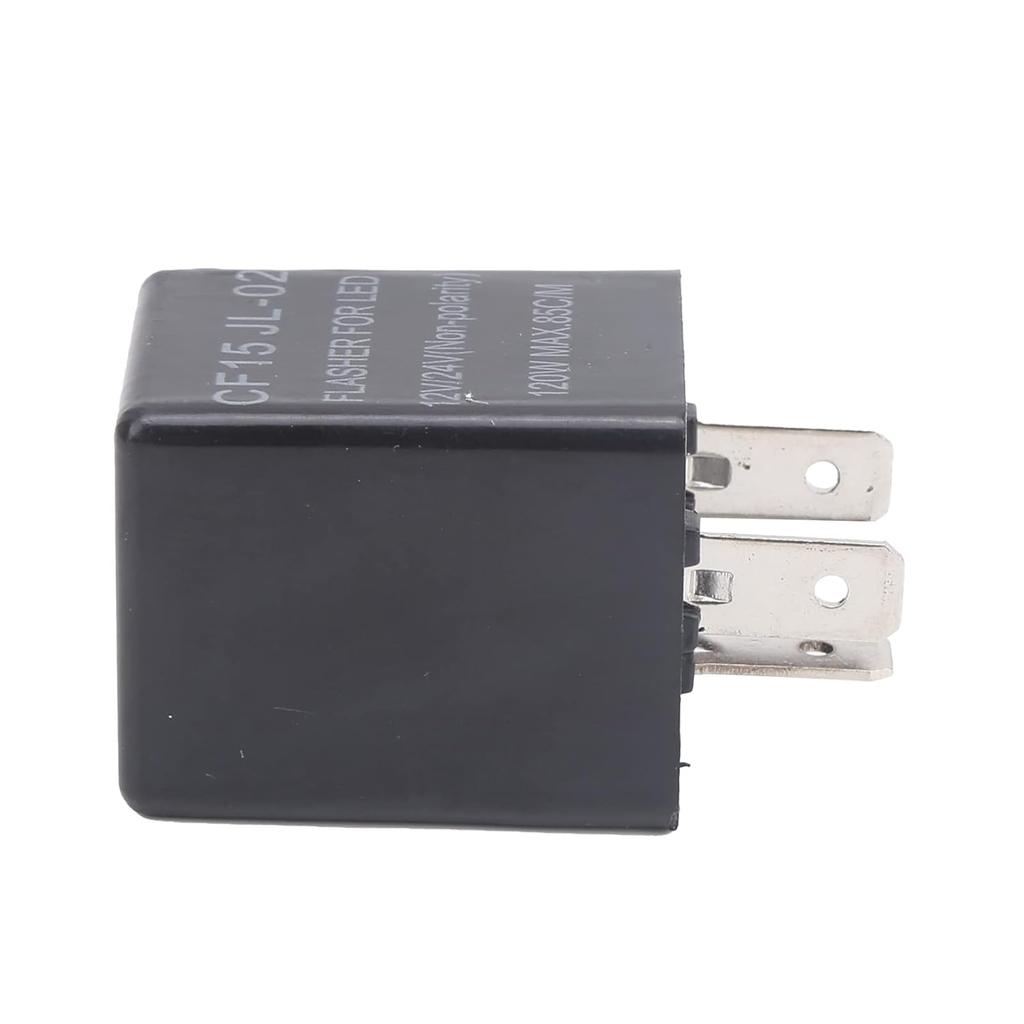CF15 JL02 LED Flasher Relay 3 Pin Electronic Turn Flashers Non Polarity 12V 24V Universal ABS Normally Open Flash Relay