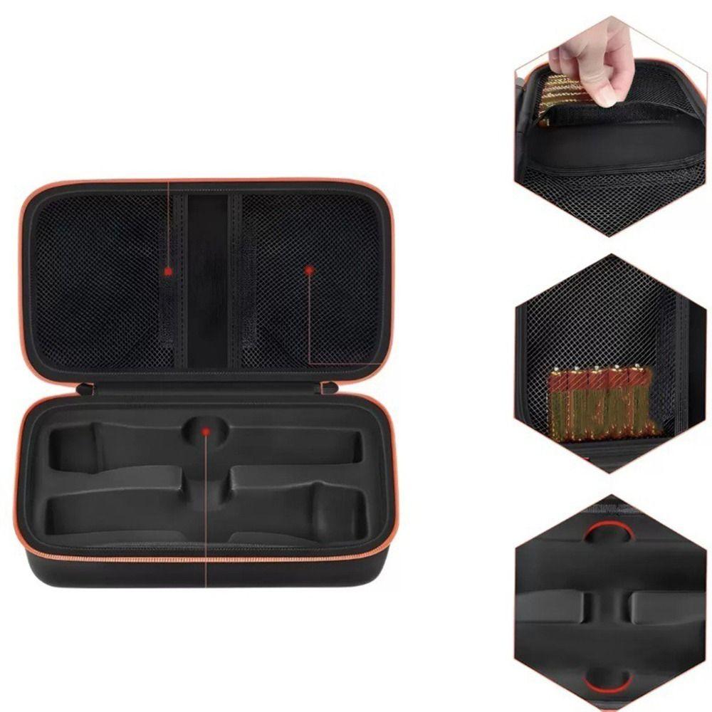Shockproof Wireless Microphone Case Drop Proof Adjustable Microphone Carrying Case Handheld Microphone Storage Bag for Dual Mic