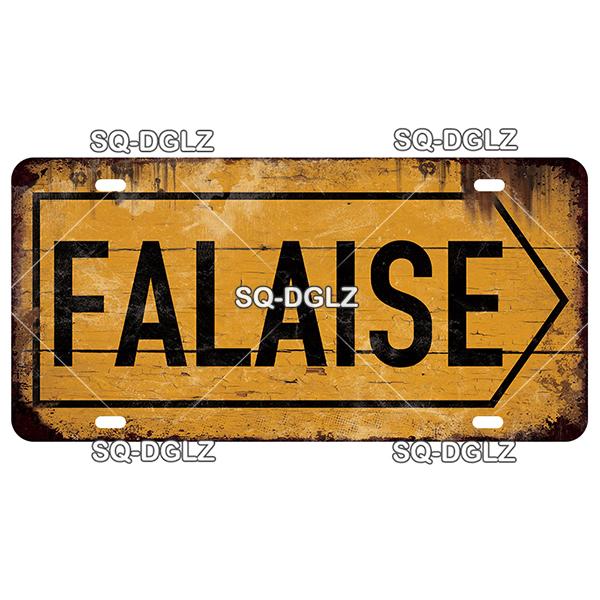 SQ-DGLZ Paris Bangde Road 15x30cm Plate Warning Tin Sign State Wall Decoration Metal Sign Home Decor Painting Plaques Art Poster