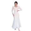 2024 Autumn European & American Women's Elegant Lace Splicing Long Dress