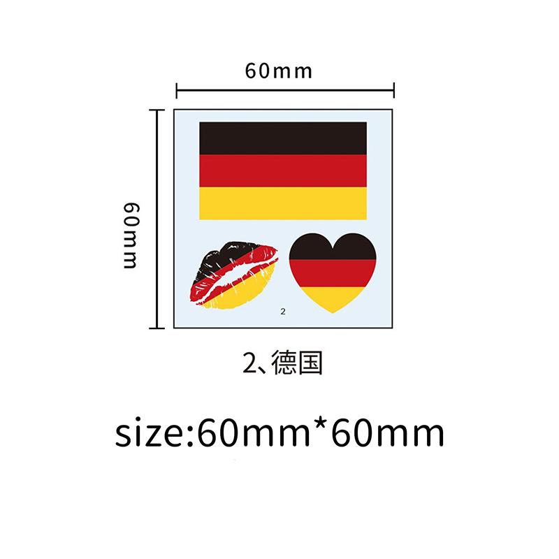 Football Sports Match National Flag Stickers Football Fans Cheer and Assist for Soccer Players,Face Arm Body Temporary Tattoos