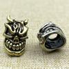Brass Devil Skull Head Knife Beads Edc Outdoor Flashlight Woven Lanyard Charms Punk Diy Paracord Bracelets Pendants Accessories