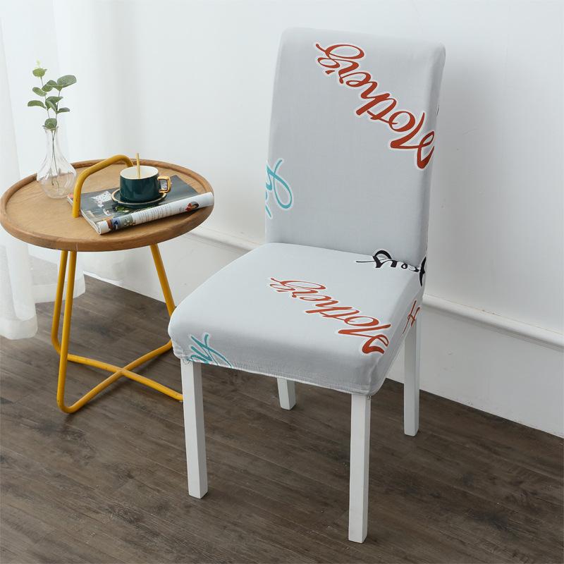 Чехол на стул с принтом, цельный эластичный чехол для стула для отеля, домашний полупакет, чехол для обеденного стула, защитный чехол для рабочего стула A