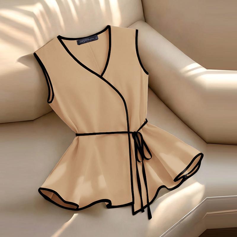 ZANZEA Elegant Women Casual V-Neck Sleeveless Tank Tops
