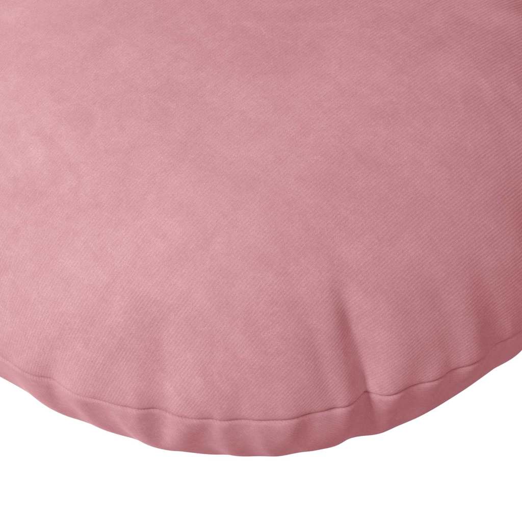 Seat Cushion 2 pcs Pink Ø30 x 13 cm Velvet