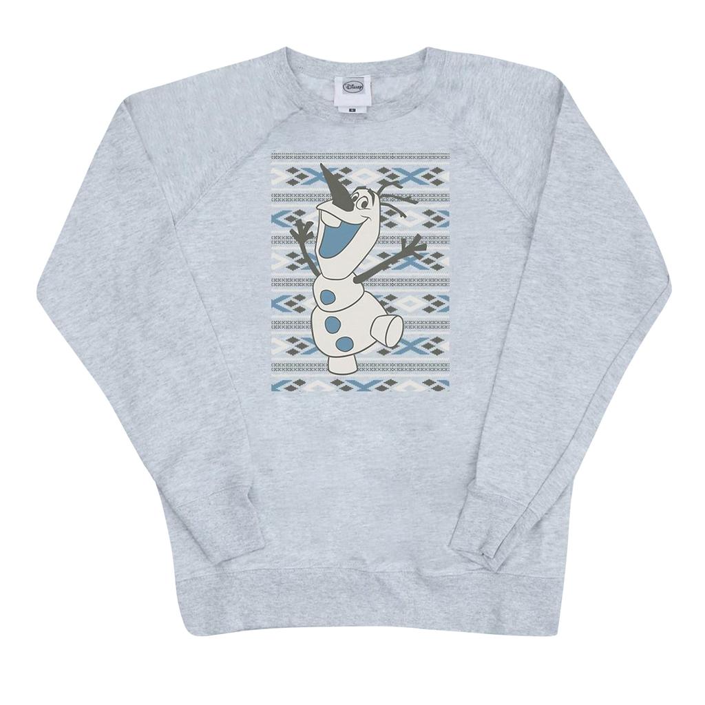 Disney Womens/Ladies Frozen Christmas Olaf Smile Sweatshirt