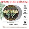 2D Flat, 1pc Round Aluminum Vintage Luna Moth Metal Sign with Intricate Wing Design, Ornate Art Nouveau Wall Plaque, Waterproof Rustproof Decor
