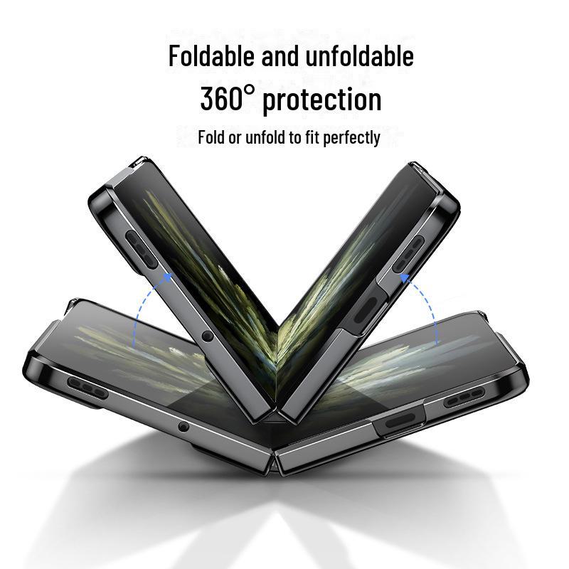 OPPO Find N3 Folding Screen Electroplated Leather Case: Full-Cover, Anti-Fall, with Stand