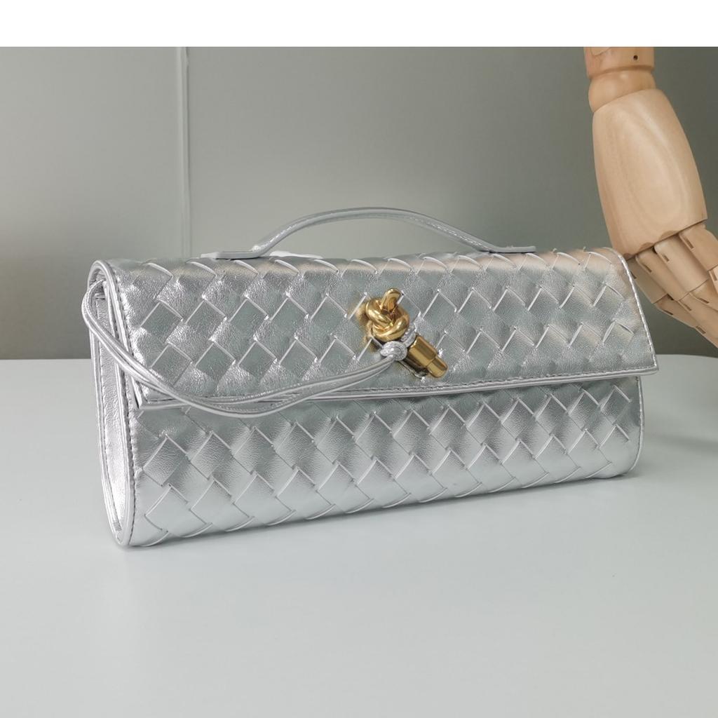 Nischen Strick Ein Schultertasche Mode Horizontale Clutch Akkordeon Damen Schräg Umhängetasche