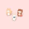 Cute Cartoon Animal Brooch With Adorable Rabbit And Cat Designs For Unique Fashion Accessories