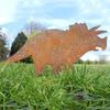 M-Modern-Metal Dinosaur Fence Post Topper,Dinosaurs