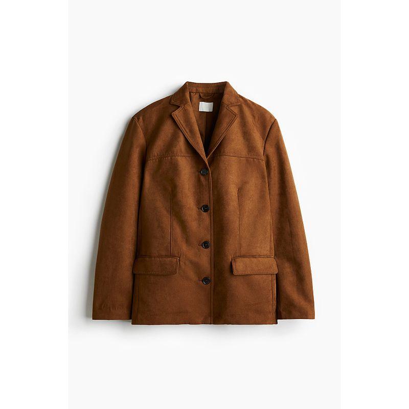 

Женский костюм HM 2025 Лето Новый Свободный Модный Однобортный Простой Повседневный Верхняя одежда для работы 1266793