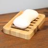 1 Stück Bambus-Holz-Seifenschale, Seifenhalter für feste Seife, Seifenablage für Dusche, Badezimmer, Küchenspüle, Abfluss
