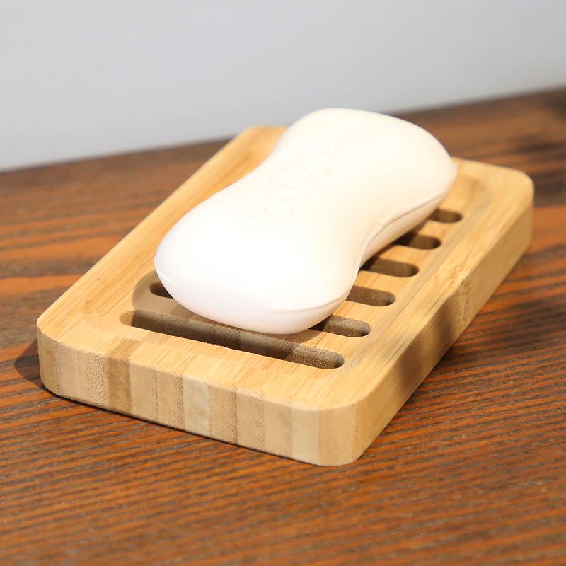 1 Stück Bambus-Holz-Seifenschale, Seifenhalter für feste Seife, Seifenablage für Dusche, Badezimmer, Küchenspüle, Abfluss