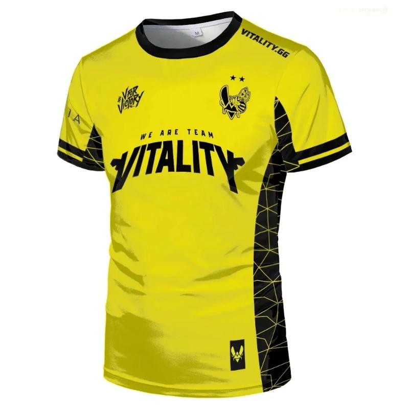 Dres CS2 Austin Major Tým Vitality Památeční Uniforma 3D Potisk Tričko Pánské Dámské Módní Ležérní Krátký Rukáv Top Tričko Csgo