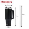 STALOWY KUBEK TERMICZNY TERMOS 1100ml Z RĄCZKĄ I SŁOMKĄ KLAUSBERG KB-7942